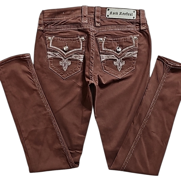 💥Rock Revival Roselle Ankle Skinny Stretch Jeans. Women's Size: W27x30L. - Picture 7 of 16